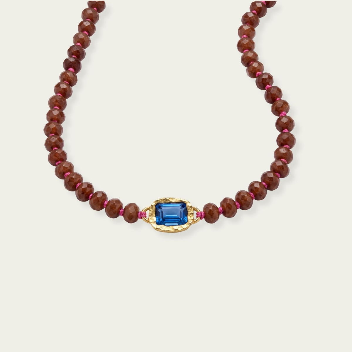Pink Cuero Necklace