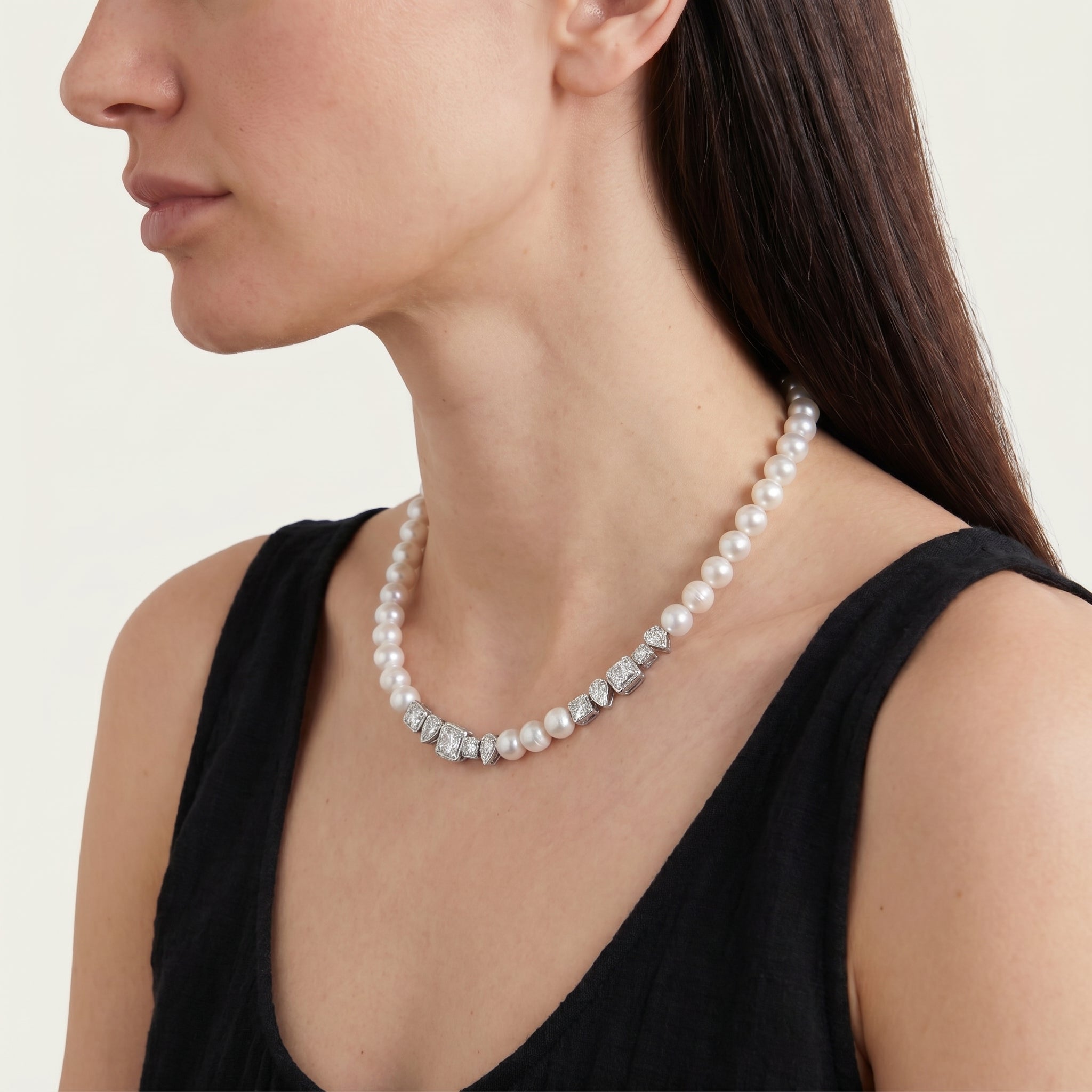 Foam Silver necklace