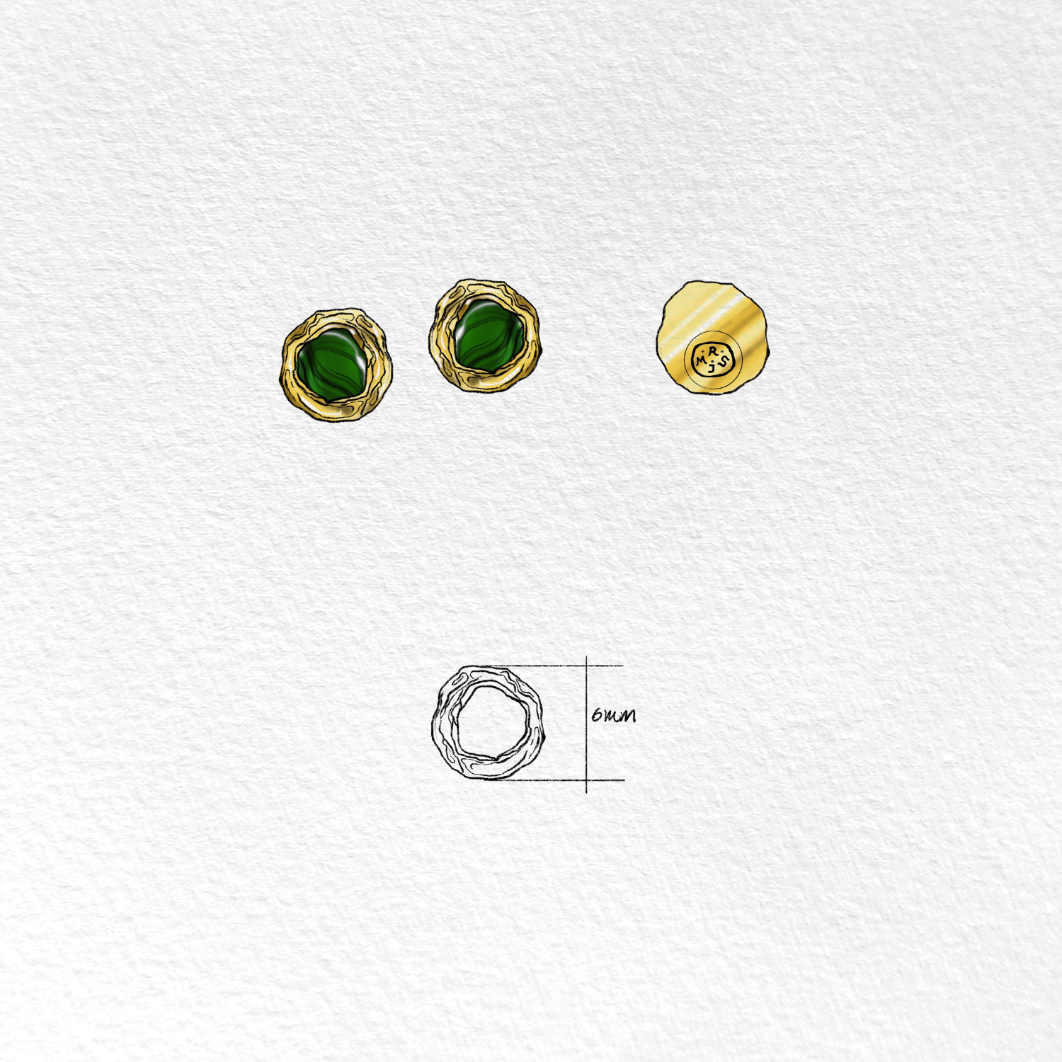 Alba mono earring