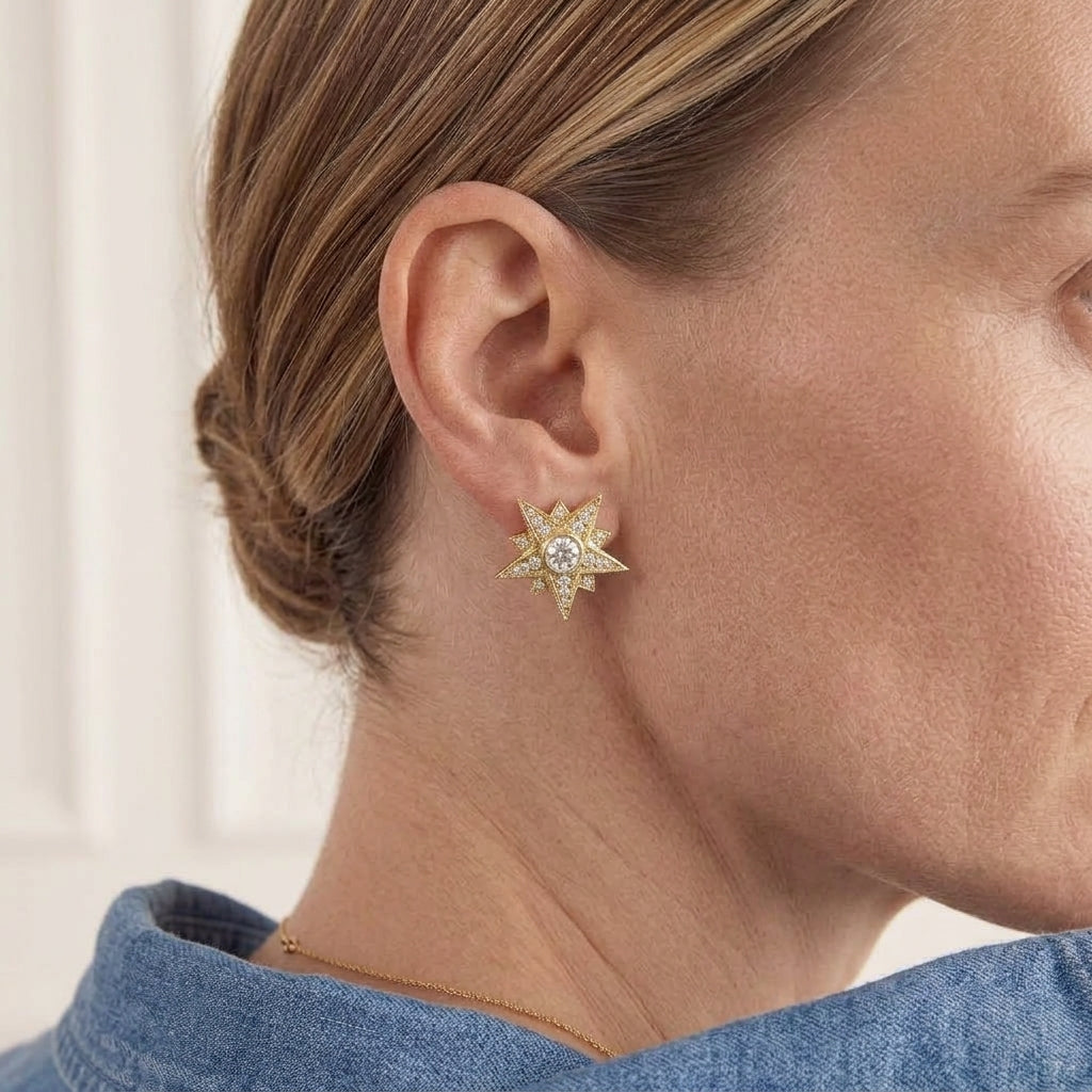 Gold Star Earrings