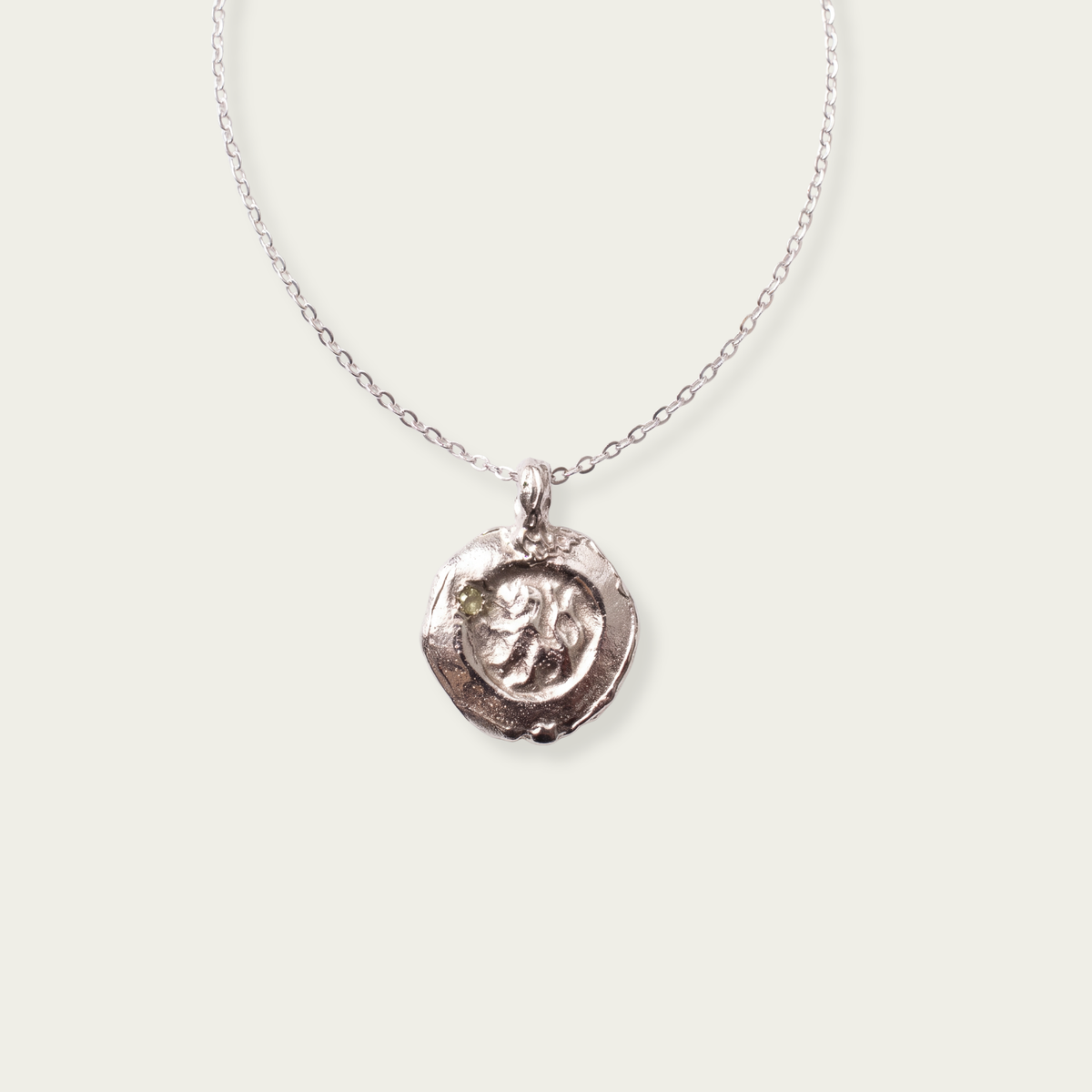 Evil Eye Moldavite Silver amulet s vltavínem, stříbro 925 – MRSJ