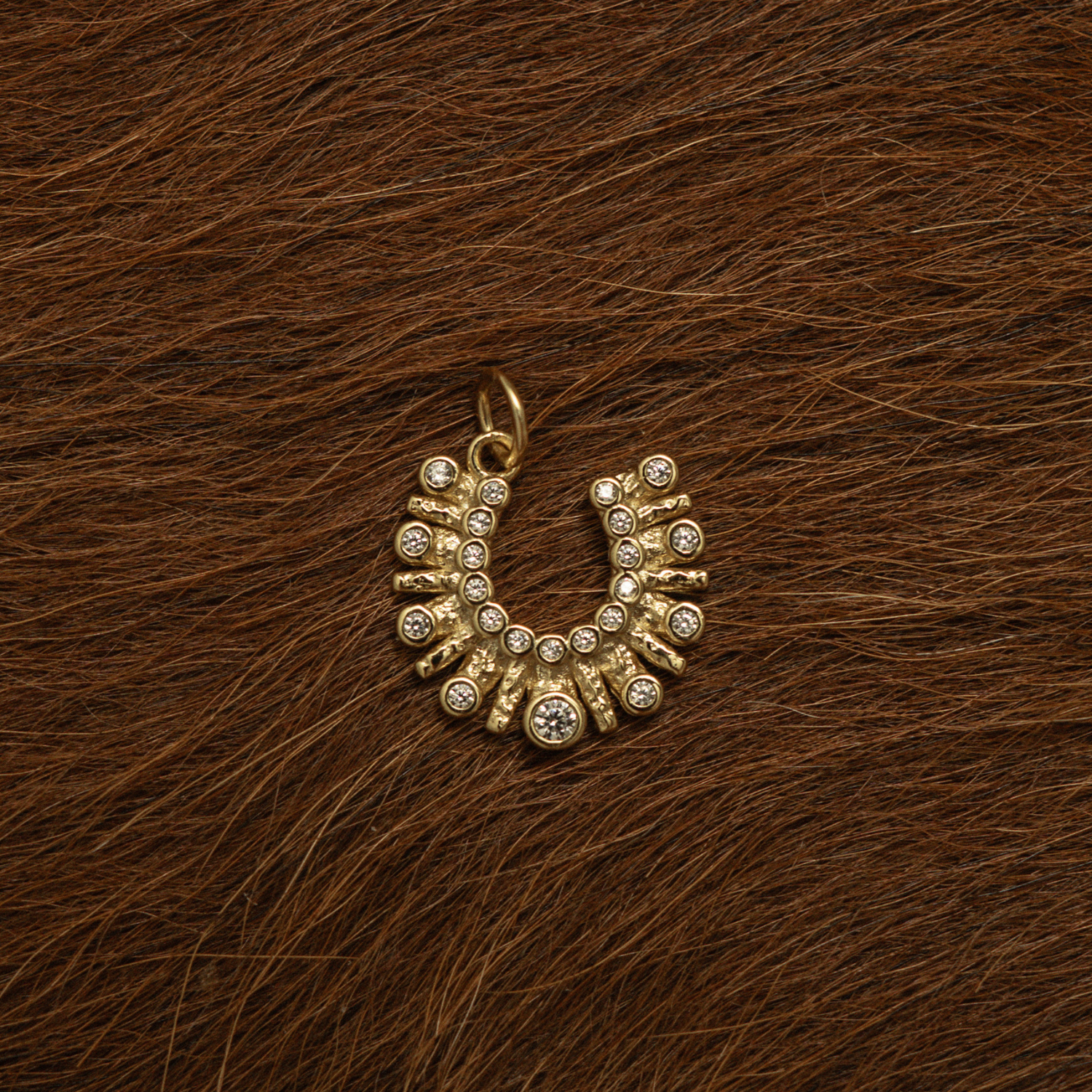Gold Horseshoe Charm